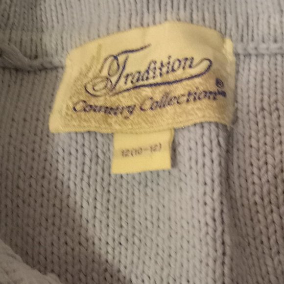 TRADITION Solid Collared Knit Sweater US 10-12 Size - Picture 5 of 9
